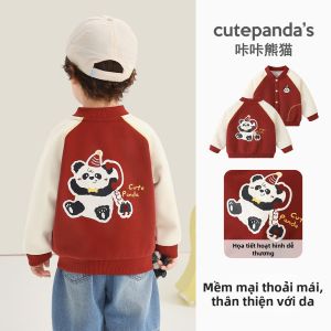CUTEPANDAS | Áo Khoác Bóng Đá Thời Trang Ngoài Trời Mùa Thu cho Bé Trai và Bé Gái