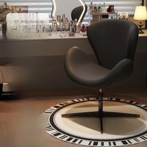 Luxurious Swivel Stool Makeup Chair Bedroom Vanity Bench Womens Back Chair Swan Chair Study Desk Chair Customizable Furniture