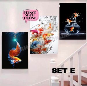 3PCS KOI FISH WALL ART HOME DECOR NA AFFORDABLE NEW DESIGN FOR LIVING ROOM ( 3 PCS SET )
