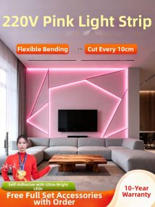 PAIMIJI | Purple LED Strip Light Waterproof for Living Room Bedside Cabinet and Shelf