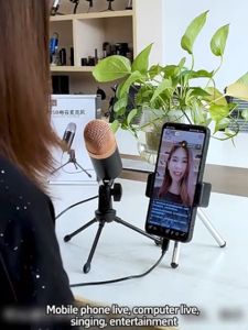 Kii Super clear sound quality USB Condenser Recording Microphon for PC Recording  ASMR Live Broadcast Voice Full Set