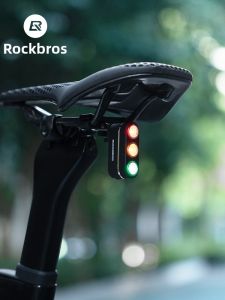 RockBros | Brake-Sensing Tri-Color Warning Rear Light for Bikes