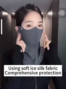 Ice Silk Face Mask Cover for Women Summer UV Protection Neck Scarf Outdoor Wrap Cover Sports Cycling Sun Proof Sunscreen Dustproof Breathable Outdoor Cycling Scarf
