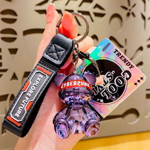 Cool Creative Future Bear Doll Car Keychain Backpack Pendant Couple Exquisite Small Gift Resin Material Trendy Key Holder