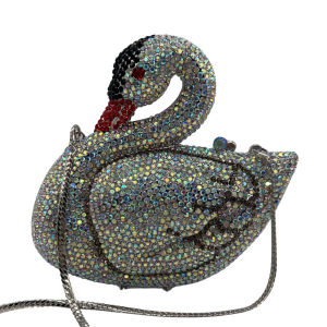 Crystal evening bag diamond dinner bag animal swan full diamond hand holding banquet womens bag new