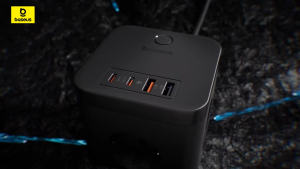 Bộ sạc nhanh 30W Baseus PowerCombo Cube Power Strip 3AC+2U+2C with 1.5m Power Cord