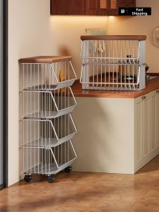 evesigar | Multifunctional Multi-layer Movable Kitchen Storage Rack