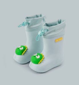 sepatu boots anak motif Dino Unicorn 3D Tali serut