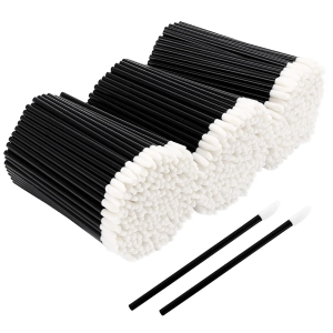 50-300 Chiếc Dùng Một Lần Cọ Môi Que Di Động Đa Năng Son Môi Che Khuyết Điểm Phấn Mắt Trang Điểm Bộ Tay Cầm Bằng Nhựa Chất Liệu Xốp