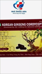 Nhân Sâm KOREAN GINSENG CORDYCEPT 899 - 60 viên mềm - Cao năng lượng - Cao đông trùng hạ thảo - Sâm ong cha - Lạc giác giác - Hỗ trợ sức khỏe.