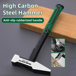 High Carbon Steel Hammer with Anti Slip HandleHardware Tools Building Decoration Flat Head HammerMultifunction Hand Tools