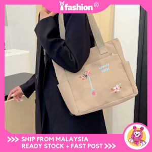 IFASHION 2354 Large Capacity Women Handbag Embroidered Shoulder Bag Beg Tangan Perempuan Wanita