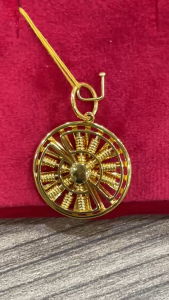 Poh Heng Jewellery 22K Gold Abacus Wheel Pendant [Price By Weight]