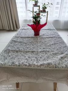 EvelynLove - Cotton Coffee Table Cloth - 纯棉小桌布/茶几卓 (Rectangle) - Size: 90cm x 150cm - 手工缝制,质量好。