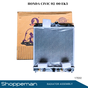 17032 HONDA CIVIC EK3 1992-2000 RADIATOR ASSEMBLY A/T 350x348x26mm PA26 1ROW 19010-P28-G51