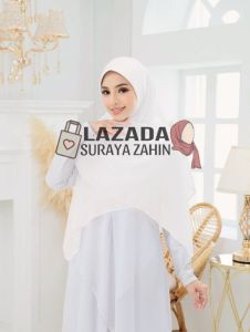 [ Tidak Berdagu ] Bidang 50 Tudung Bawal Instant Chiffon Awning Scuba/ Bidang 50 Tudung Bawal Instant Chiffon Awning Scuba