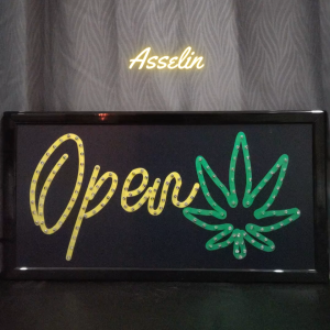 ป้ายไฟสำเร็จรูป รุ่น OPEN-เเนวนอน ป้ายไฟLED ตกแต่งร้านค้า (ขนาด48X25X2ซม.) มีบริการรับทำป้ายไฟ LED