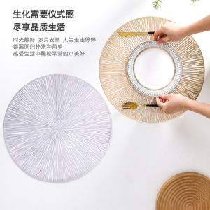 Elegant European Style Table Mat Anti-Slip Dining Table Pad PVC Material Western Cuisine Restaurant Decor Casual Dining Style