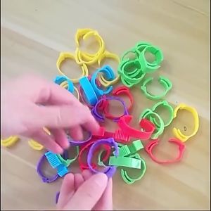 100PCS/SET Cincin Kaki Ayam Tanda Unggas Gesper Cincin Kaki Unggas