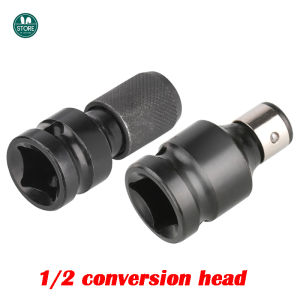 Tool Set 1/2" Square Drive Adapter 1/4" Hex Ratchet Wrench Socket Converter Impact