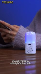TF23 BOX 2-in-1 Bluetooth earphones and speakers with color ambient LED lights battery level display music player