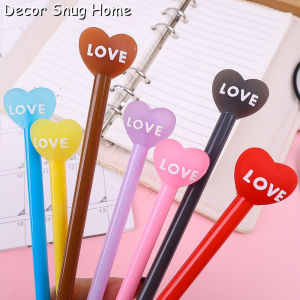 【On Sale】4Pcs ปากกาเขียนลายเซ็นสำนักงานวันหยุดซิลิโคนนิ่มปากกาหมึกดำ0.5มม. ปากกาหัวแร้งวาเลนไทน์