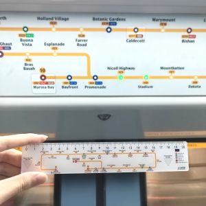 Singapore MRT Culture and Creativity Ruler Student Stationery Travel Souvenir Gift Creative Gifts
