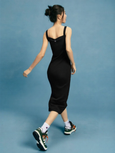 Champion | Strappy Vintage Cotton Summer Dress Side Slit