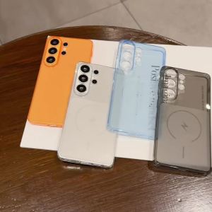 Transparent TPU Ultra Thin Soft Case For Samsung Galaxy S26 Ultra S25 S24 Plus S25FE For Magsafe Shockproof Magnetic Clear Cover