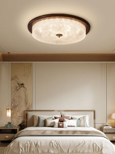 โคมไฟติดฝ้าแบบเรียบง่ายหรูหรา โคมไฟห้องนอน โคมไฟห้องทำงาน โคมไฟห้องนั่งเล่น โคมไฟ LED ไฟส่องสว่างสูง ป้องกันแสงตา โคมไฟสไตล์ย้อนยุคสไตล์อเมริกัน