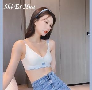 Bra for Women Push Up Bra Seamless Thin Cup Soft Support Bra Small Chest Gathered Non-wired Comfort Bra Lingerie