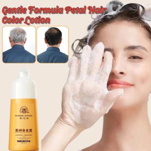 Gentle Formula Petal Hair Color Lotion Natural Cover Gray Hair Shampoo Effective Long-Lasting Hair Dye