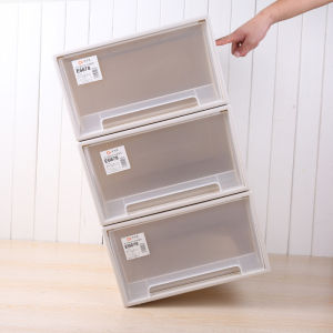 Large Transparent Multi-layer Plastic Drawer Style Storage Box Childrens Clothing Organizer Combination Storage Box for Home Use