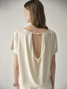 INSIS FEMME | Resort Beaded Backless T-Shirt