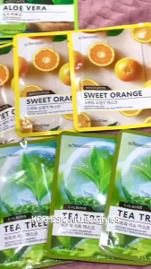 [BPOM] KORMESIC Aloe Vera Sheet Mask / Pomegranate Sheet Mask / Sweet Orange Sheet Mask / Tea Tree Sheet Mask / Centella Asiatica Sheet Mask