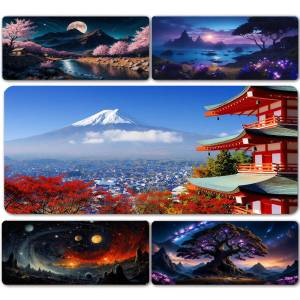 Bandai | XXL Mouse Pad Anime Natural Landscape Mouse Pad Large PC Keyboard & Gaming Desk Mat 900x400 Laptop Mouse Pad