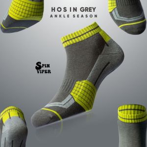 Kaos Kaki Spin Viper Ankle Socks Greey