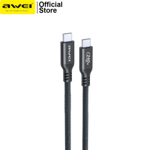 Awei CL-140 240W Fast Charging 1m Cable PD20W Type-C to Type-C 5A Quick Charge Data Sync Transfer