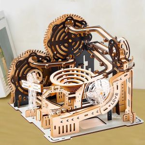 new 3D Wooden Puzzle Marble Run Set DIY Assembly Building Model Kit STEAM Engine Educational Toys for Adult Kids Birthday Gifts high-quality