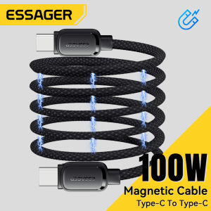 Essager C-C PD 100W 60W Super Fast Charging Type C Cable Quick Charge Type C Cable For iPhone16 15 Xiaomi Redmi Black Shark Huawei Mate 60 Pro Oneplus Samsung Honor C-C Tablet Laptop Mobile Phone Wire Cable