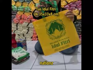 Tas Idul Fitri 1pack (isi 10 pcs) Tas idul fitri / tas lebaran spesial mudik parcel puasa oleh-oleh pulang kampung saum puasa ramadhan idulfitri spunbond furing laken uk 35x33x8 38x40x8 25x35x8 25x35x10 30x40x8 30x40x10 cm