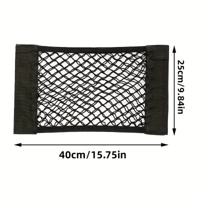 Car storage bag Seat back bag Mesh elastic rope mesh Velcro storage bag