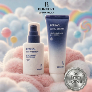 Combo Serum Retinol 30ml & Kem Dưỡng 50ml Boncept - Se Khít Lỗ Chân Lông Săn Chắc & Làm Mịn Da
