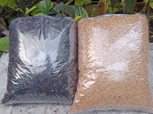 Media tanam siap pakai estimasi berat satu bungkus satu kilo.