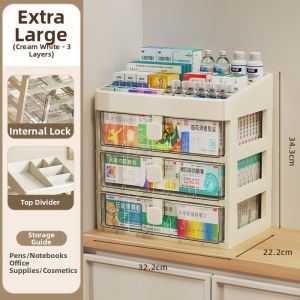 Large Capacity Medication Storage Box Classification Organization