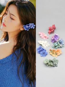 Fabric Simulated Flower Hair Clip French Dopamine Girl Side Clip Atmosphere Sense Photography Head Flower Ethnic Style Hair Accessory