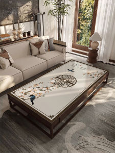 Waterproof Oil-resistant Chinese Style Tablecloth Soft Glass PVC Dining Table Mat Luxury Sensation Tea Table Pad Easy Cleaning