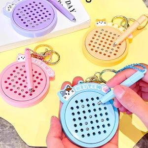 Creative Stress Relief Toy Magnetic Absorption Steel Ball Drawing Board Writing Toy Bag Pendant Car Keychain Ornament Gift for Kids