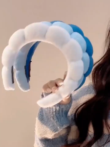 ที่คาดผมทรงเมฆแบบใหม่ ที่คาดผมทรงเมฆสไตล์ฝรั่งเศส ขอบกว้างตกแต่งได้ ใช้ยกผมที่หักได้ G3562