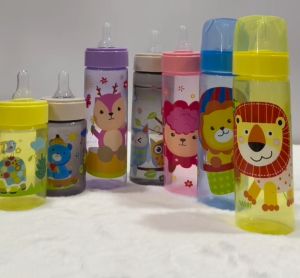 BPA Free 4OZ & 8OZ Cute Colored Standard Baby & Infant Milk Feeding Bottle Food Grade Material